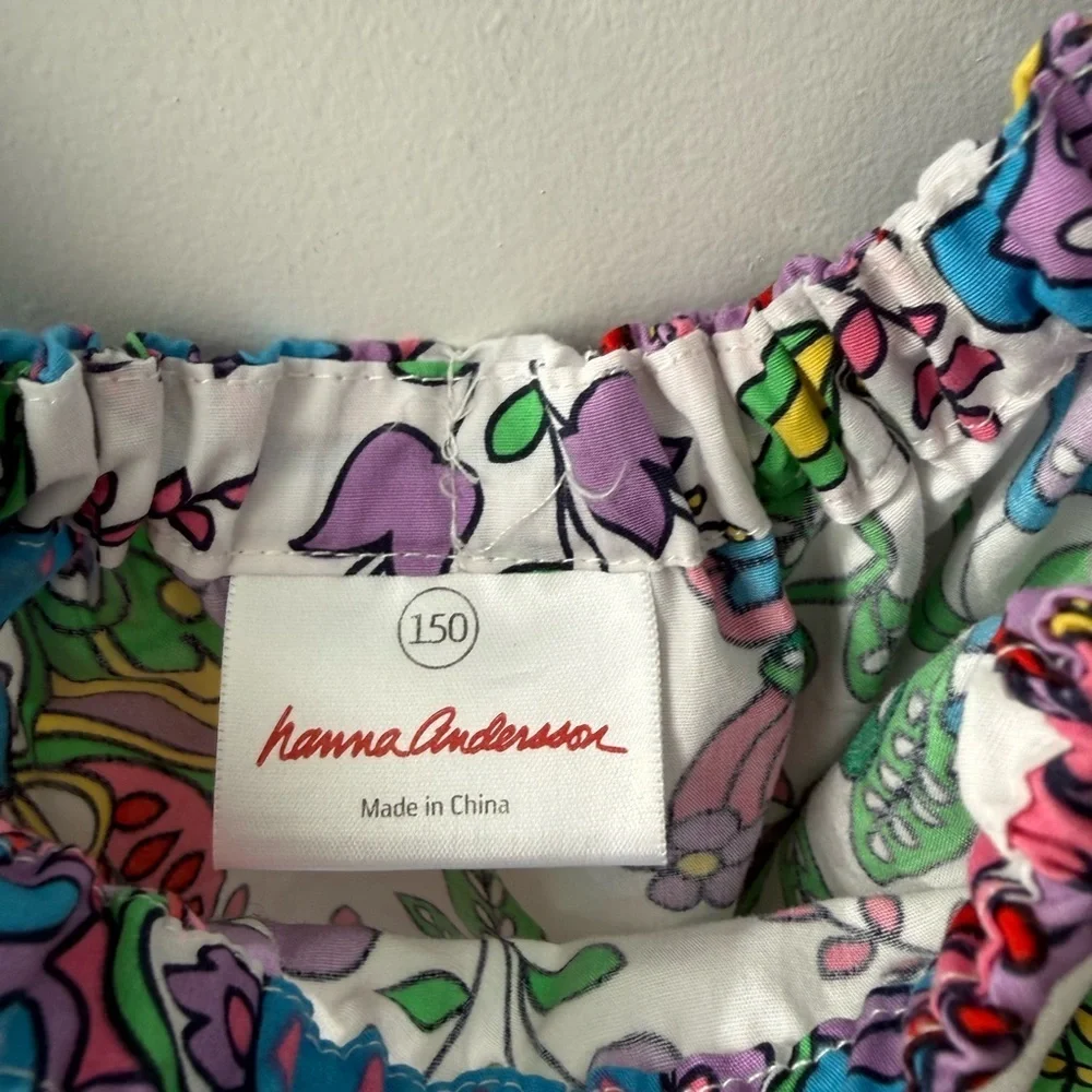 Hanna Andersson Paisley Floral Pillowcase Cotton Dress 150/12